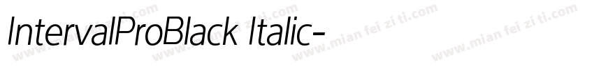 IntervalProBlack Italic字体转换